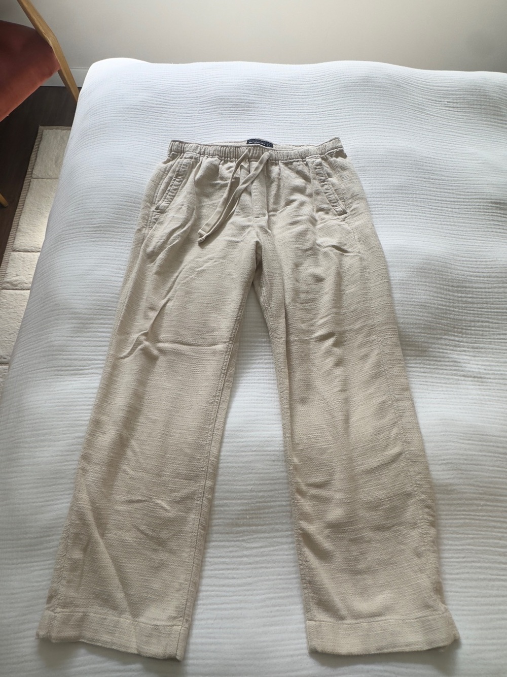 Abercrombie & Fitch Light Beige Baggy Pants